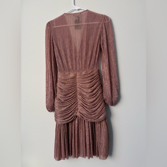 Maje Rosina Lamé Ruched Dress Barbie Wedding Events Size 34 NWT - Picture 11 of 15